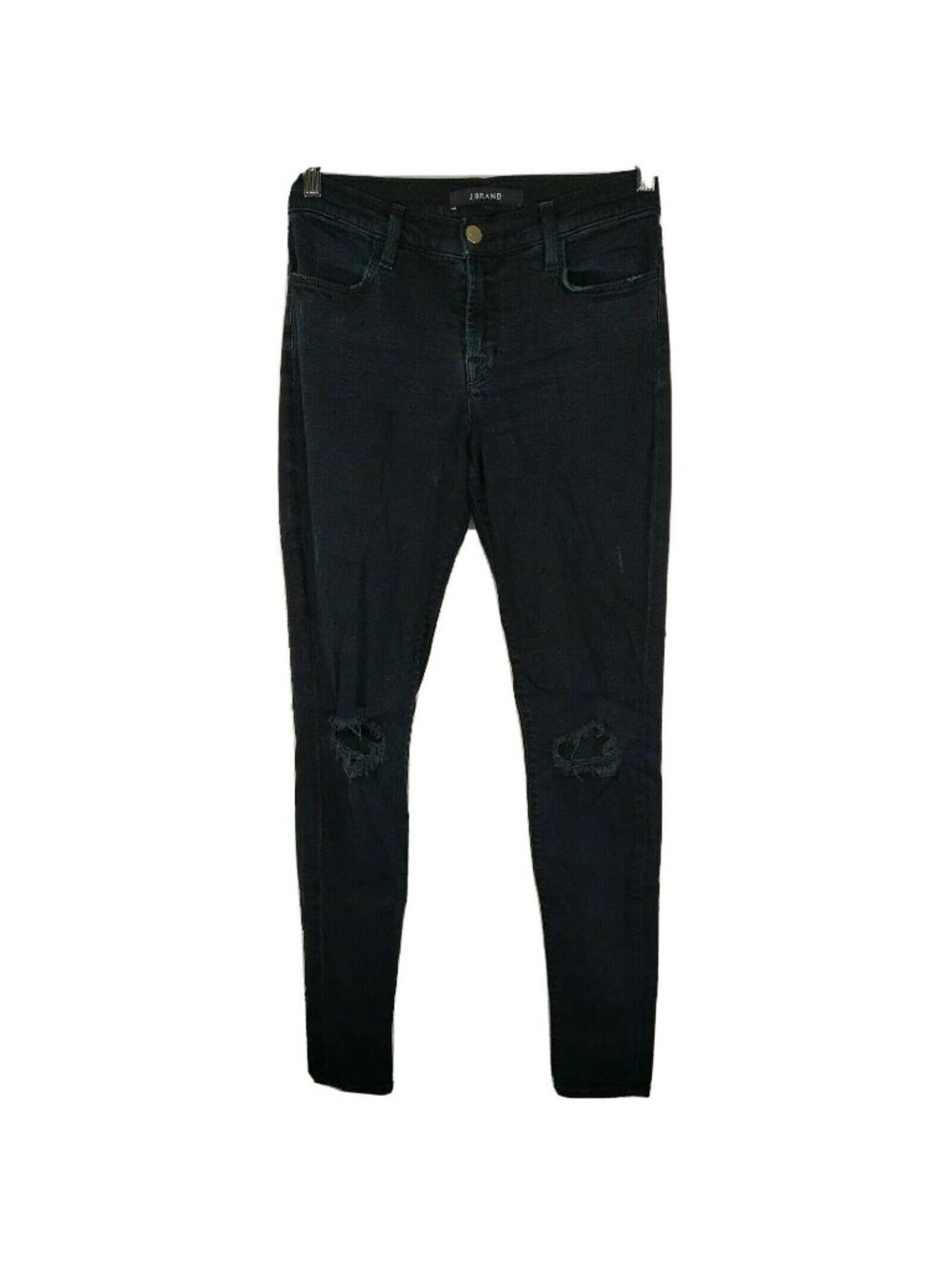 J Brand Super Skinny Ripped Jeans Destroyed Women Size 27 Dark Wash Distressed